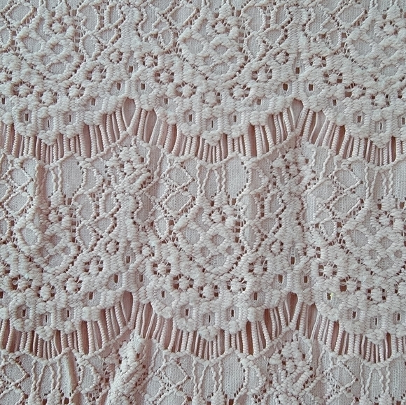 J Crew Dusty Pink Lace Overlay Tshirt Size M - Picture 6 of 10